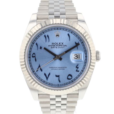 rolex blue arabic dial